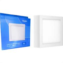 Plafon Led Sobrepor Elgin Quadrado 18W. 6500K. Bivolt