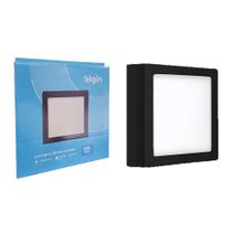 Plafon Led Sobrepor Elgin Quadrado 24W. 6500K. Bivolt Preto Plafon Led Sobrepor Elgin Quadrado 24W. 6500K. Bivolt Preto