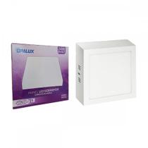 Plafon Led Sobrepor Opalux Quadrado 24W. 6500K. Bivolt Branco
