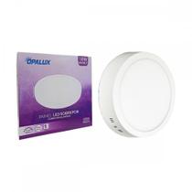 Plafon Led Sobrepor Opalux Redondo 18W. 6500K. Bivolt Branco