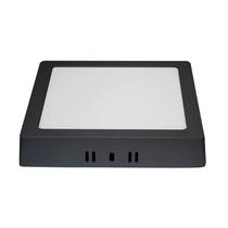 Plafon Led Sobrepor Quadrado 12w Luz Neutra 17x17 Preto