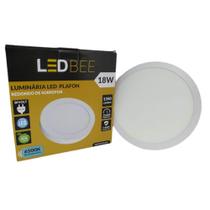 Plafon LED sobrepor redondo 18w branca LEDBee