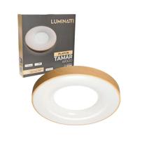 Plafon LED Sobrepor Tamar 40cm 25W Multicor Wood - Luminatti Plafon LED Sobrepor Tamar 40cm 25W Multicor Wood - Luminatti
