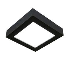 Plafon Led Sobrepor Valencia 16W 26x26 6500K Preto Bivolt