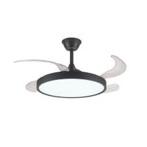 Plafon led ventilador flesh wind 36w 180 preto biv embuled ebvl80005