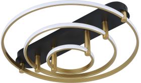 Plafon listo led redondo ø60/40/20cm preto e dourado