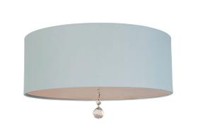 Plafon/ Luminária Em Tecido Com Cristal 40x15 Lili Azul