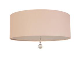 Plafon/ Luminária Em Tecido Com Cristal 40x15 Lili Rosa Plafon/ Luminária Em Tecido Com Cristal 40x15 Lili Rosa