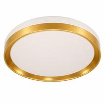 Plafon Luminária Teto LED Class Redonda Dourada Gold 30W 3 Cores 2500lm 39cm Bivolt Disoma Plafon Luminária Teto LED Class Redonda Dourada Gold 30W 3 Cores 2500lm 39cm Bivolt Disoma