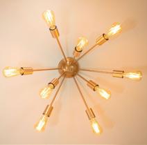 Plafon Lustre Atom Sputnik Cobre Escovado 80cm para 9 Lâmpadas E27 St698 Plafon Lustre Atom Sputnik Cobre Escovado 80cm para 9 Lâmpadas E27 St698