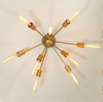 Plafon Lustre Atom Sputnik Cobre Fosco 80cm para 9 Lâmpadas E27 St698 Plafon Lustre Atom Sputnik Cobre Fosco 80cm para 9 Lâmpadas E27 St698