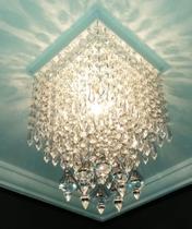 Plafon Lustre De Cristal Acrílico Quarto Escada Hall Luminária Decorar Sala Forro PVC Gesso - Dubai