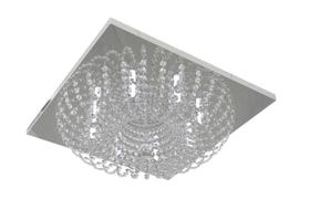Plafon Lustre De Cristal Legitimo Quadrado 50Cm Quarto Sala De Jantar Sala De Estar Living Ático
