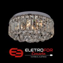 Plafon Lustre Redondo Sobrepor Cristal Luxo 30cm G9X4 DCX00113 Plafon Lustre Redondo Sobrepor Cristal Luxo 30cm G9X4 DCX00113