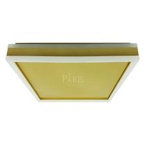 Plafon Luz Direta e Indireta Quadrado Dourado LED 40W 3500K Bivolt Plafon Luz Direta e Indireta Quadrado Dourado LED 40W 3500K Bivolt