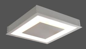 Plafon Luz Indireta Embutir Quadrado 4G9 40X40CM REAL 201/40 Plafon Luz Indireta Embutir Quadrado 4G9 40X40CM REAL 201/40