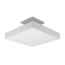 Plafon Luz Indireta Sobrepor 45X45de 4 Lâmpadas E27 Branco