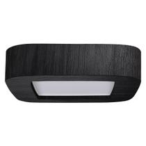Plafon Madeira Led Arredondado 12W Bivolt Preto Plafon Madeira Led Arredondado 12W Bivolt Preto