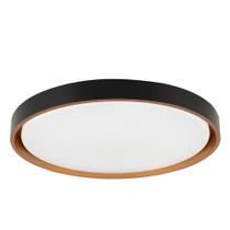 Plafon Modaza com 3 Temperatura 41 cm, Preto e Dourado