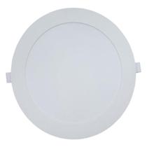 Plafon Modaza Polipropileno de Embutir Redondo, 18W, Branco