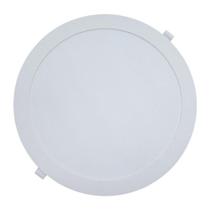 Plafon Modaza Polipropileno de Embutir Redondo, 24W, Branco