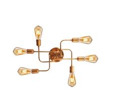 Plafon Moderno Charlô 6 Lâmpadas Mesa Sala Cozinha Gourmet Living Caisma