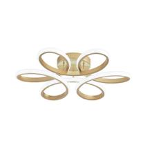 Plafon Moderno Dourado 50cm Led 48W 3 em 1 Bivolt