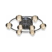 Plafon Moderno em Metal e Vidro Cromado 62cm 8G4 3601-8 Plafon Moderno em Metal e Vidro Cromado 62cm 8G4 3601-8