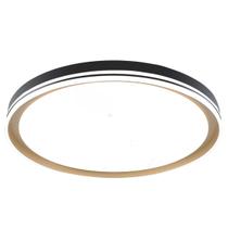 Plafon Moderno Preto e Dourado 28cm Led 18W 3 em 1 Bivolt 15706-PL