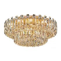 Plafon Munique Cromado Com Cristal Transparente 70Cm 13 Lâmpadas E14 Eletrorastro