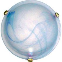 Plafon Murano Vidro 30cm 2 lampadas E-27 Max 60w Cor Azul com Garra Dourada Plafon Murano Vidro 30cm 2 lampadas E-27 Max 60w Cor Azul com Garra Dourada