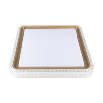 Plafon Nordecor Kenle 2668 Quadrado Led Bivolt Dourado Fosco