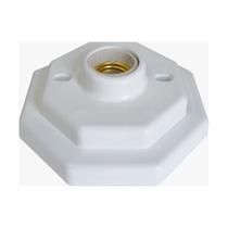 Plafon Octogonal Bocal Porcelana E-27 Branco - OPL Plafon Octogonal Bocal Porcelana E-27 Branco - OPL