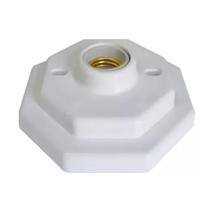 Plafon Octogonal Com Soquete De Porcelana 1XE27 Branco OPL Plafon Octogonal Com Soquete De Porcelana 1XE27 Branco OPL