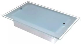 Plafon Ou Arandela Retangular Plano 1 Lamp. Vidro Blumenau Plafon Ou Arandela Retangular Plano 1 Lamp. Vidro Blumenau