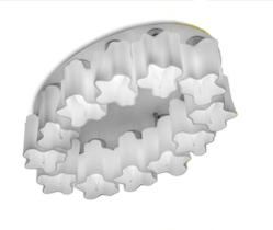 Plafon oval de vidro e metal pintado de branco Plafon oval de vidro e metal pintado de branco