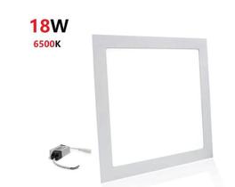 Plafon Painel Led 18w Quadrado Embutir Branco Frio