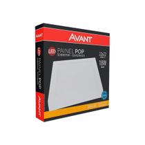 Plafon painel led 22cm avant quad.sob.18w 3k 1260lms