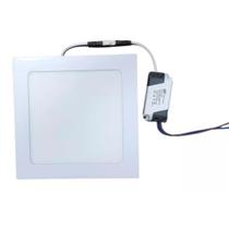 Plafon Painel Led 25w Embutir Quadrado Slim Branco Neutro