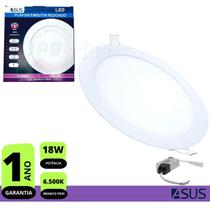 Plafon Painel Led Embutir 18w Branco Frio Redondo Luminária - ASUS