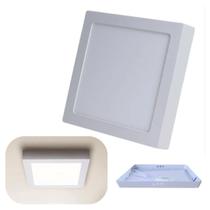 Plafon Painel Led Quadrado de Sobrepor 25w 6500k Branco frio 22cm Bivolt Teto