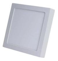 Plafon Painel Led Quadrado Sobrepor 18w Branco Quente 3000k