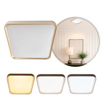 Plafon Painel LED Sobrepor 36W Toronto Multicor 180 Quadrado Branco c/ Dourado Hevvy ST3110