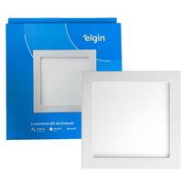 Plafon Painel Quadrado Embutir 24w Branco Quente 3000k - ELGIN Plafon Painel Quadrado Embutir 24w Branco Quente 3000k - ELGIN