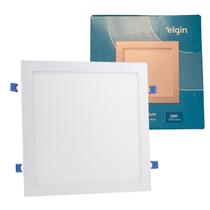 Plafon Painel Quadrado Embutir 24w Elgin Branco Frio 6500k