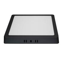 Plafon Painel Sobrepor Led Quadrado Preto 24w 30x30 6500k