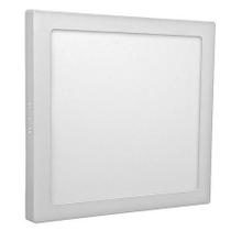 Plafon Painel Super Led Quadrado 25W Sobrepor Com Reator Luminária Bivolt Lampada Led Luz Branco Frio 1uni - LEDS