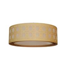 Plafon Palha Cúpula Dupla Cru 50x16cm 6176 Tom Luz Iluminação Cru