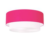 Plafon Para Banheiro Cilíndrico SB-3021 Cúpula Cor Rosa Pink Branco