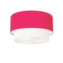 Plafon Para Banheiro Cilíndrico SB-3045 Cúpula Cor Rosa Pink Branco